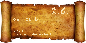Kurz Ottó névjegykártya