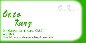 otto kurz business card