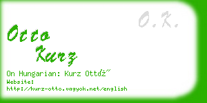 otto kurz business card